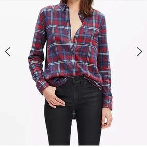 Madewell Flannel Ex-Boyfriend Shirt in Bainbridge Plaid size XS